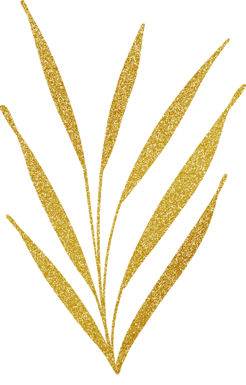 Luxury gold glittering leaves